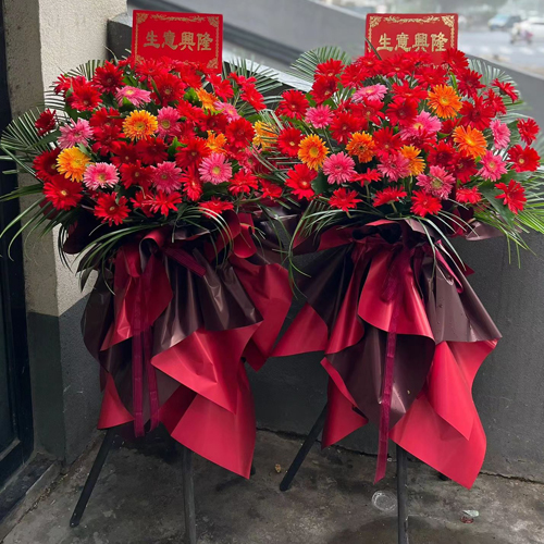 紅紅火火-開(kāi)業(yè)花籃（一對(duì)兩個(gè)）